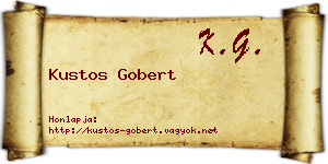 Kustos Gobert névjegykártya